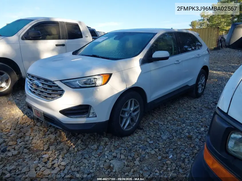 2021 FORD EDGE VIN 2FMPK3J96MBA02567 — фото 2