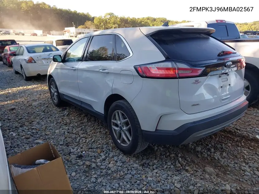 2021 FORD EDGE VIN 2FMPK3J96MBA02567 — фото 3