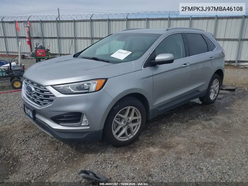 2021 FORD EDGE VIN 2FMPK3J97MBA46108 — фото 2
