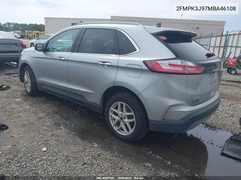 2021 FORD EDGE VIN 2FMPK3J97MBA46108 — фото 3