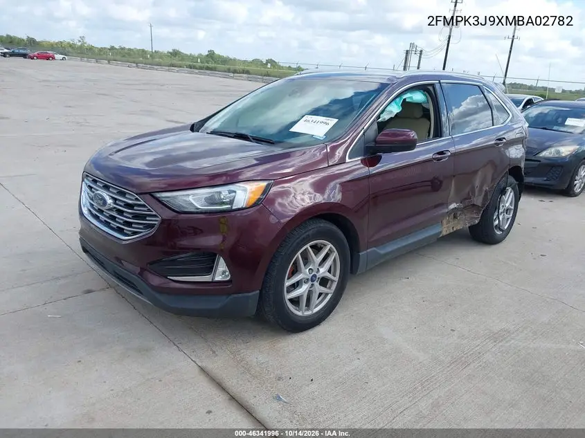 2021 FORD EDGE VIN 2FMPK3J9XMBA02782 — фото 2
