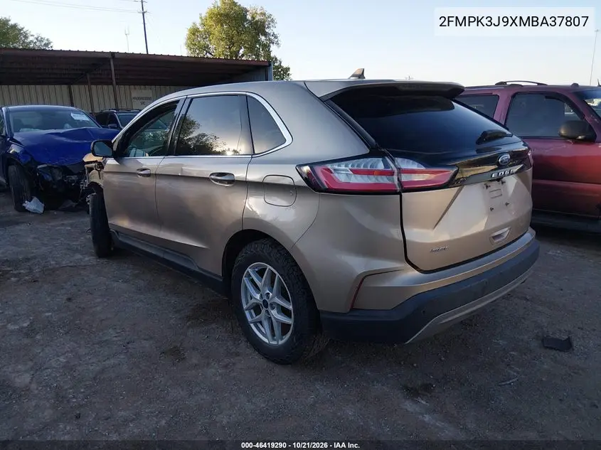 2021 FORD EDGE VIN 2FMPK3J9XMBA37807 — фото 3