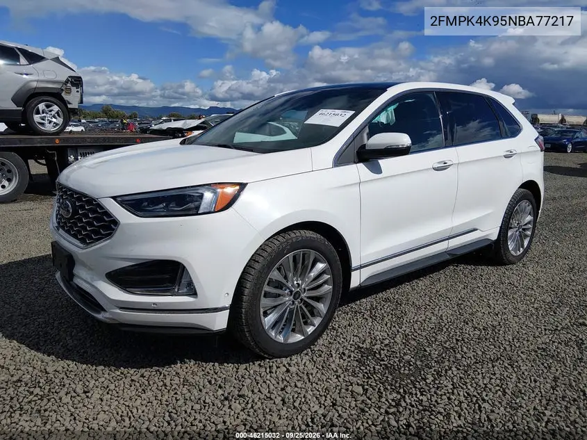 2022 FORD EDGE VIN 2FMPK4K95NBA77217 — фото 2
