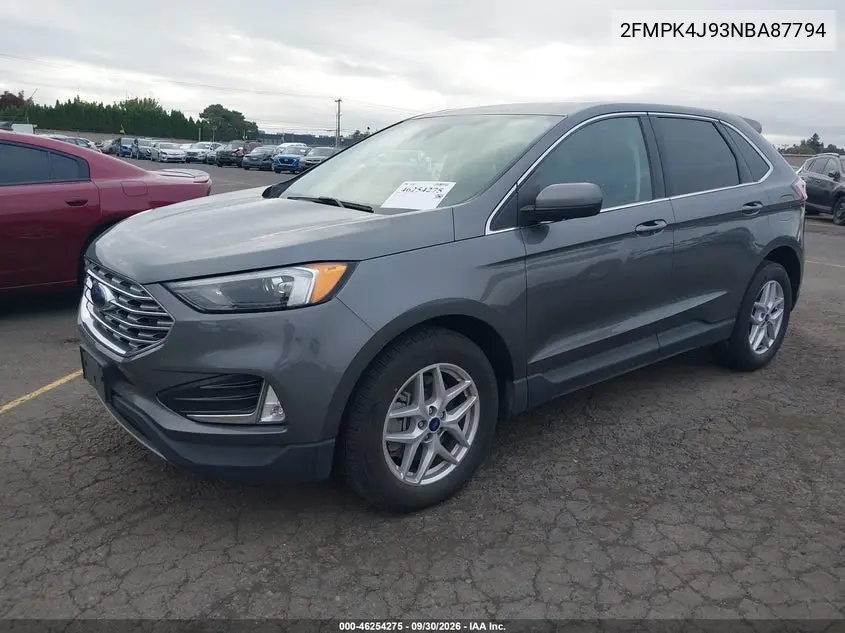 2022 FORD EDGE VIN 2FMPK4J93NBA87794 — фото 2