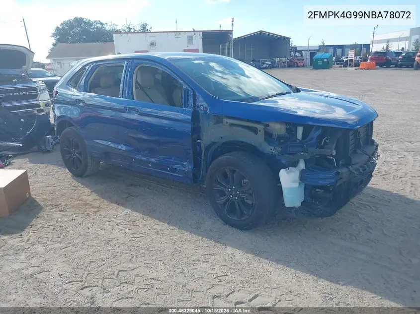 FORD EDGE 2022, VIN 2FMPK4G99NBA78072