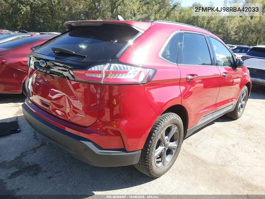2024 FORD EDGE VIN 2FMPK4J98RBA42033 — фото 4