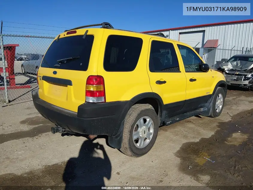 2001 FORD ESCAPE VIN 1FMYU03171KA98909 — фото 4