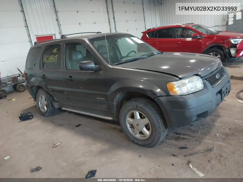 FORD ESCAPE 2002, VIN 1FMYU02BX2KD33993