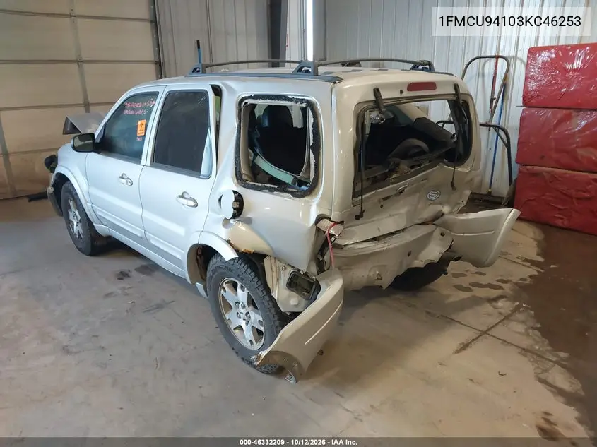 2003 FORD ESCAPE VIN 1FMCU94103KC46253 — фото 3