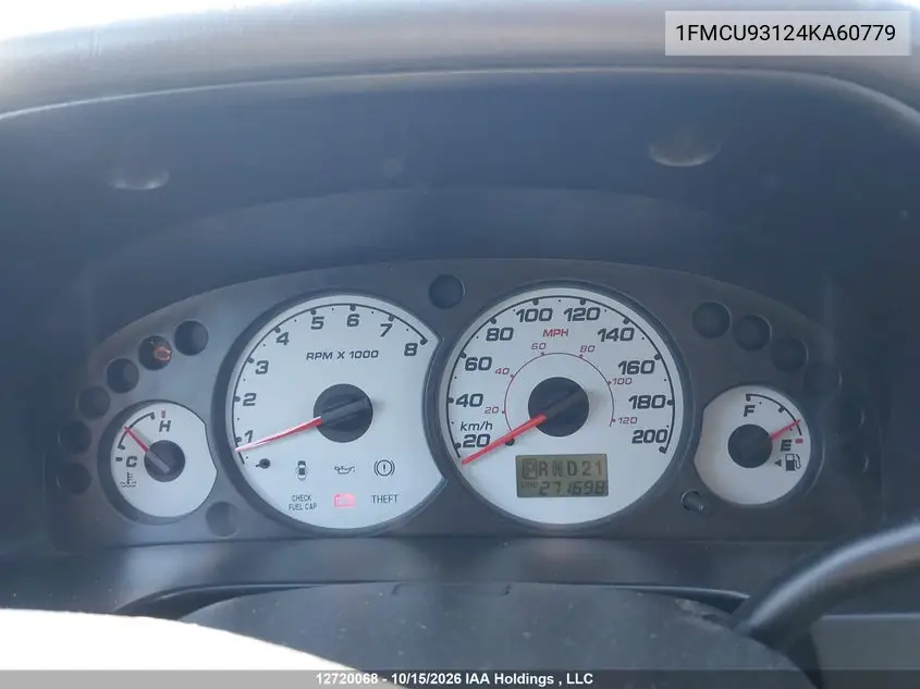 2004 FORD ESCAPE VIN 1FMCU93124KA60779 — фото 7