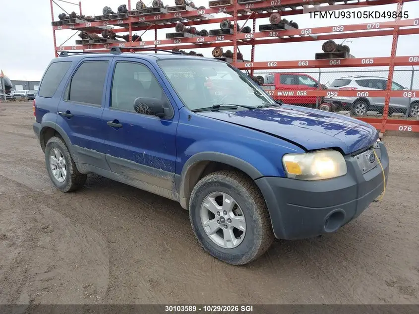 FORD ESCAPE 2005, VIN 1FMYU93105KD49845