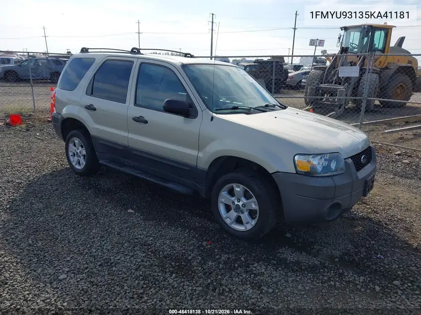 FORD ESCAPE 2005, VIN 1FMYU93135KA41181