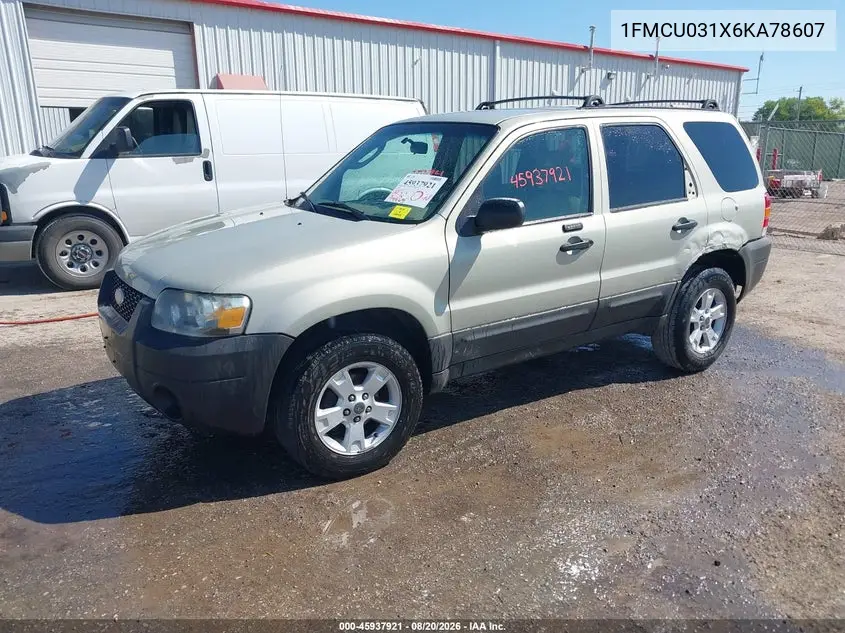 2006 FORD ESCAPE VIN 1FMCU031X6KA78607 — фото 2