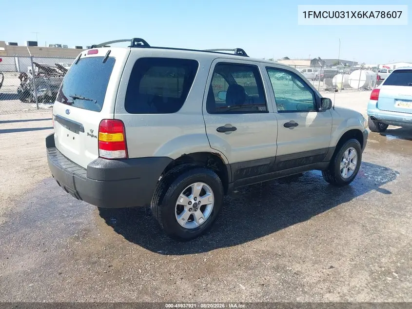 2006 FORD ESCAPE VIN 1FMCU031X6KA78607 — фото 4
