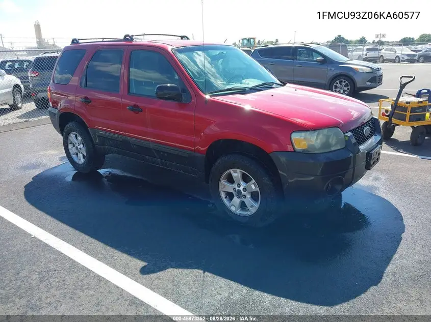 FORD ESCAPE 2006, VIN 1FMCU93Z06KA60577