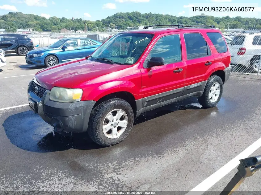 2006 FORD ESCAPE VIN 1FMCU93Z06KA60577 — фото 2
