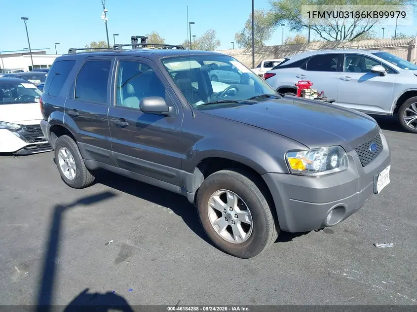 FORD ESCAPE 2006, VIN 1FMYU03186KB99979