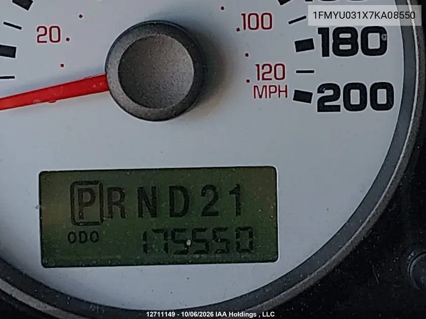2007 FORD ESCAPE VIN 1FMYU031X7KA08550 — фото 15