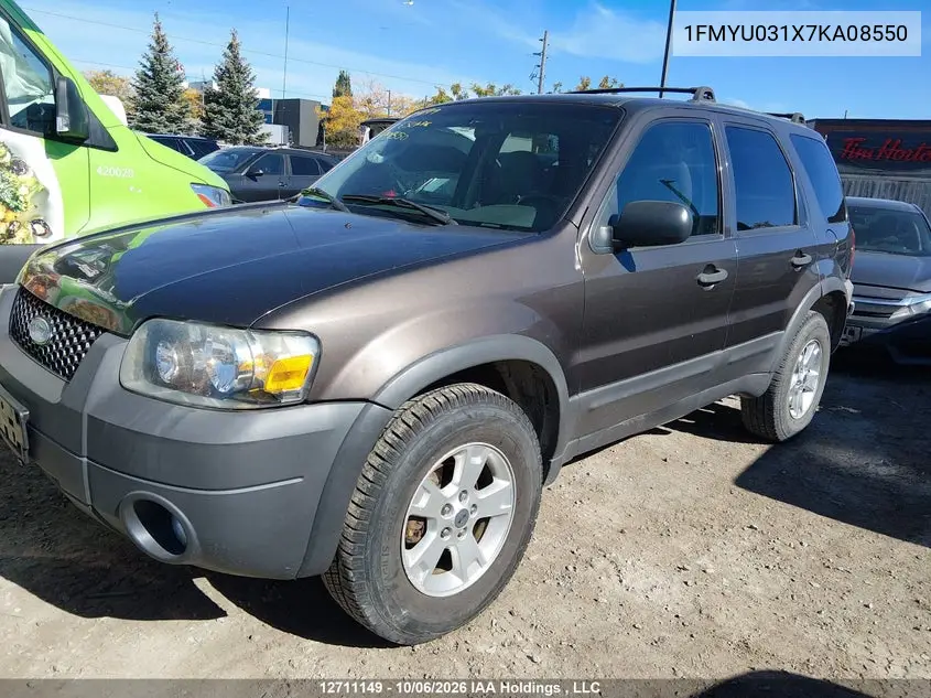 2007 FORD ESCAPE VIN 1FMYU031X7KA08550 — фото 2