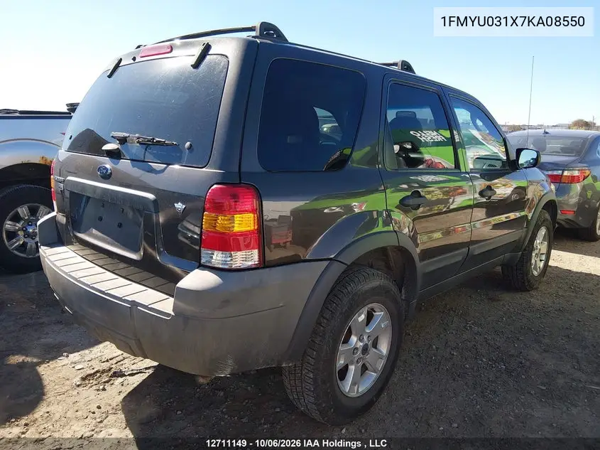 2007 FORD ESCAPE VIN 1FMYU031X7KA08550 — фото 4