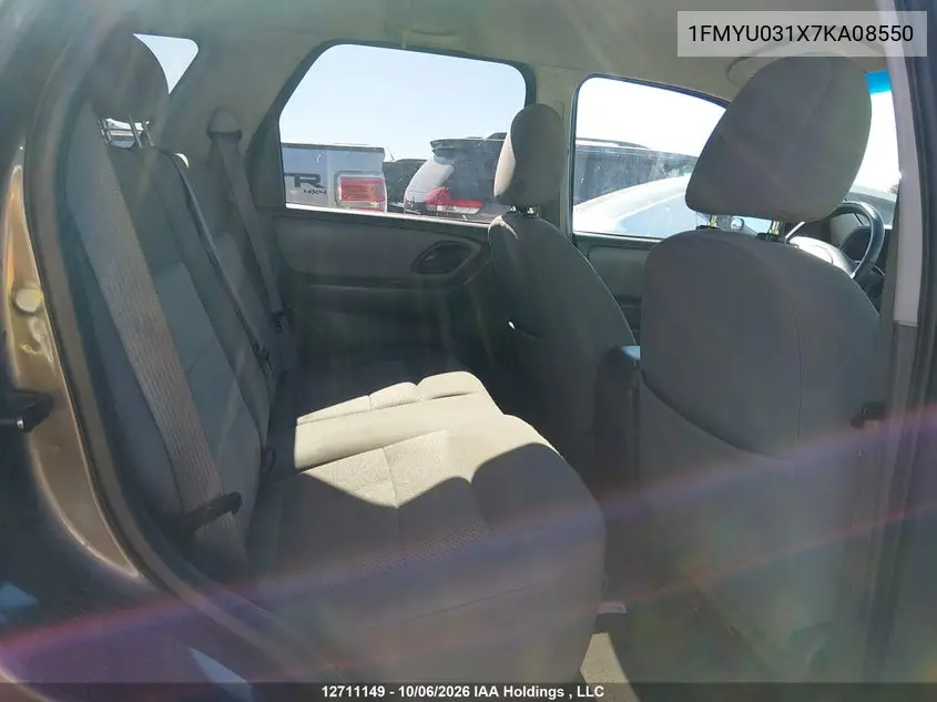 2007 FORD ESCAPE VIN 1FMYU031X7KA08550 — фото 8