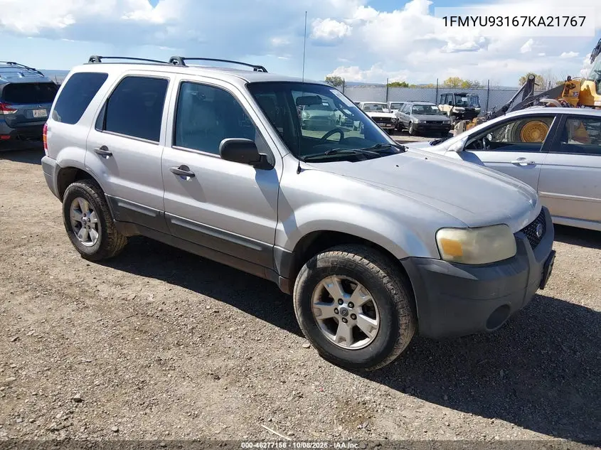 FORD ESCAPE 2007, VIN 1FMYU93167KA21767