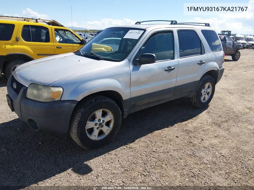 2007 FORD ESCAPE VIN 1FMYU93167KA21767 — фото 2