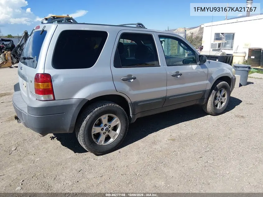2007 FORD ESCAPE VIN 1FMYU93167KA21767 — фото 4