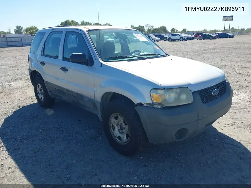 FORD ESCAPE 2007, VIN 1FMYU02Z27KB96911