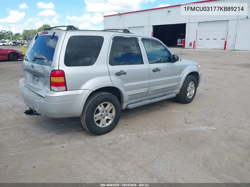 2007 FORD ESCAPE VIN 1FMCU03177KB89214 — фото 4