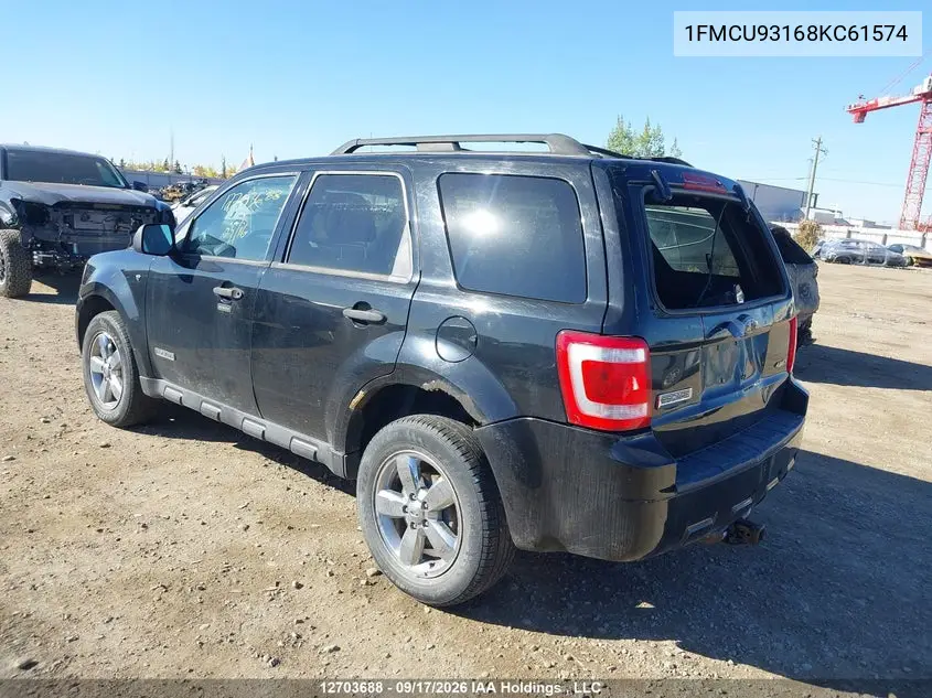 2008 FORD ESCAPE VIN 1FMCU93168KC61574 — фото 3