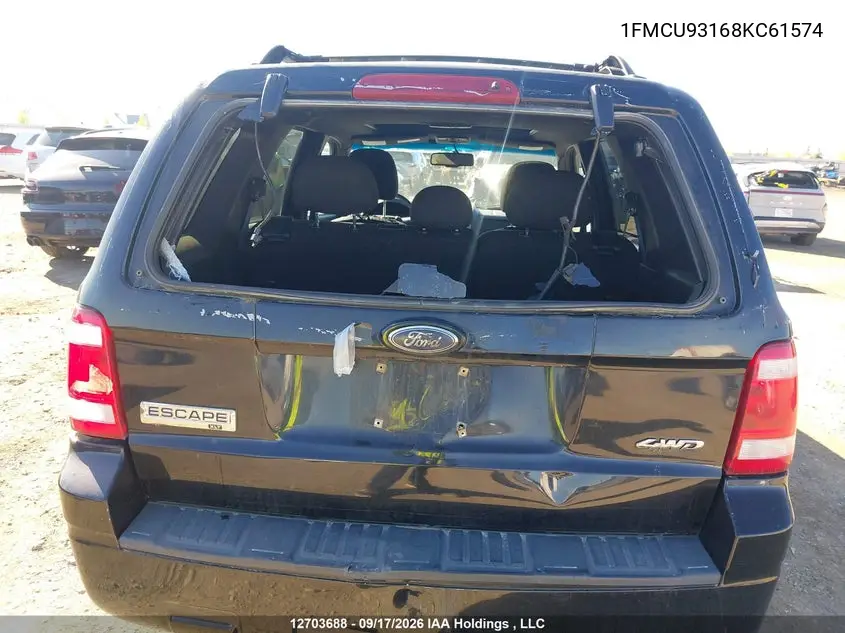 2008 FORD ESCAPE VIN 1FMCU93168KC61574 — фото 6