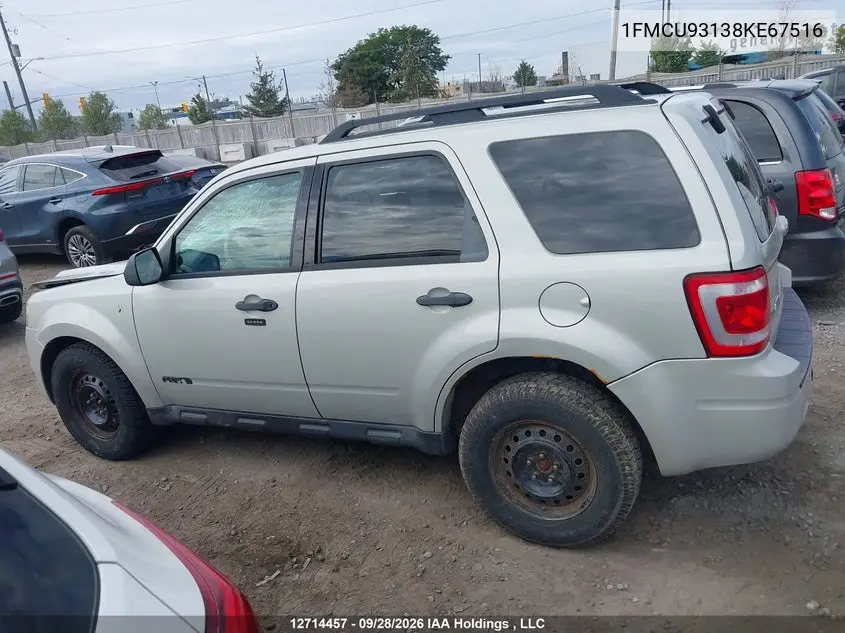 FORD ESCAPE 2008, VIN 1FMCU93138KE67516