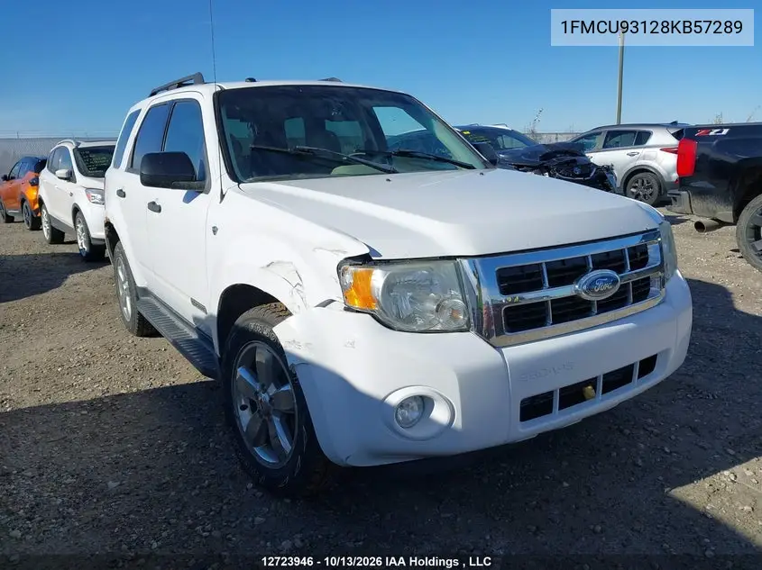 FORD ESCAPE 2008, VIN 1FMCU93128KB57289