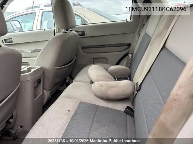 2008 FORD ESCAPE VIN 1FMCU93118KC62096 — фото 8