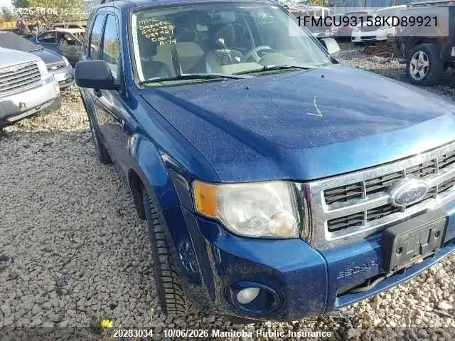 FORD ESCAPE 2008, VIN 1FMCU93158KD89921