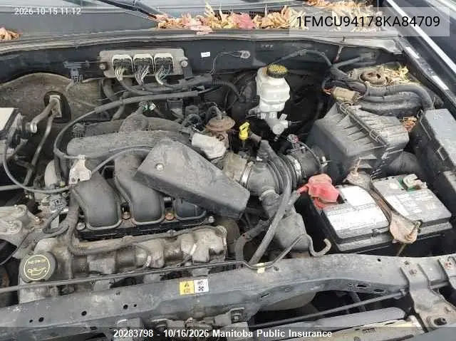2008 FORD ESCAPE VIN 1FMCU94178KA84709 — фото 10