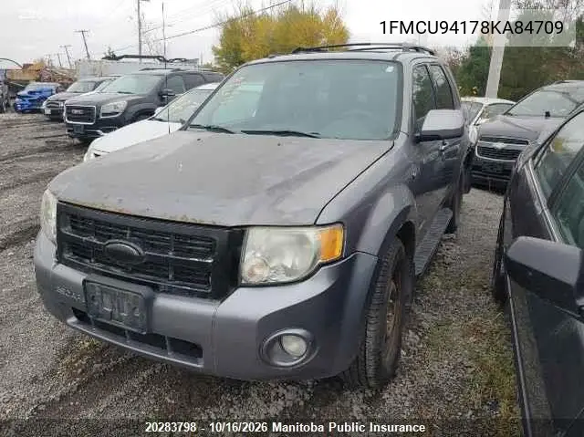 2008 FORD ESCAPE VIN 1FMCU94178KA84709 — фото 2