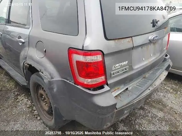2008 FORD ESCAPE VIN 1FMCU94178KA84709 — фото 3