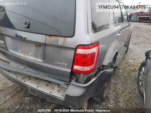 2008 FORD ESCAPE VIN 1FMCU94178KA84709 — фото 4
