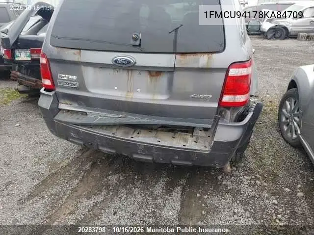 2008 FORD ESCAPE VIN 1FMCU94178KA84709 — фото 6