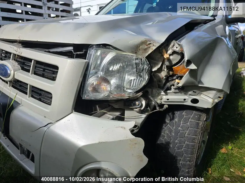 2008 FORD ESCAPE VIN 1FMCU94188KA11512 — фото 7