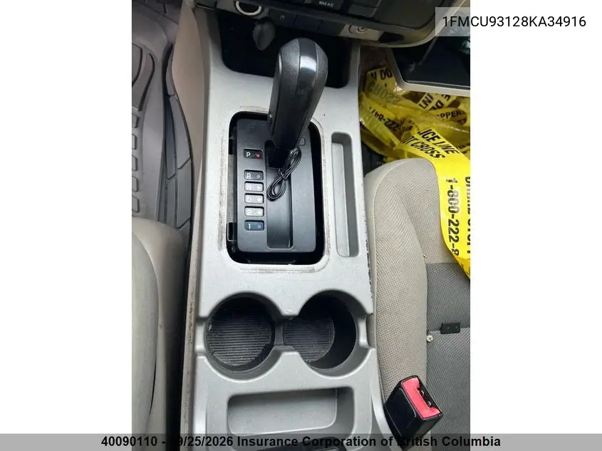 2008 FORD ESCAPE VIN 1FMCU93128KA34916 — фото 11