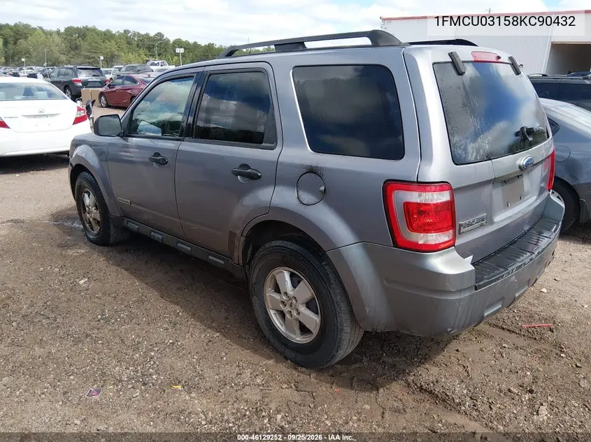 2008 FORD ESCAPE VIN 1FMCU03158KC90432 — фото 3