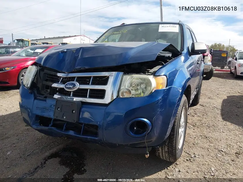2008 FORD ESCAPE VIN 1FMCU03Z08KB10618 — фото 2