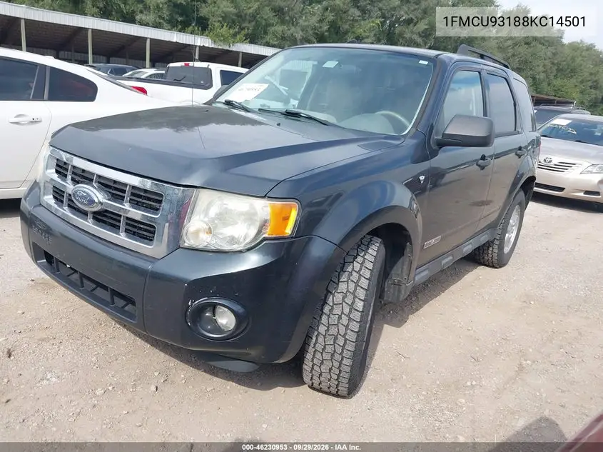 2008 FORD ESCAPE VIN 1FMCU93188KC14501 — фото 2