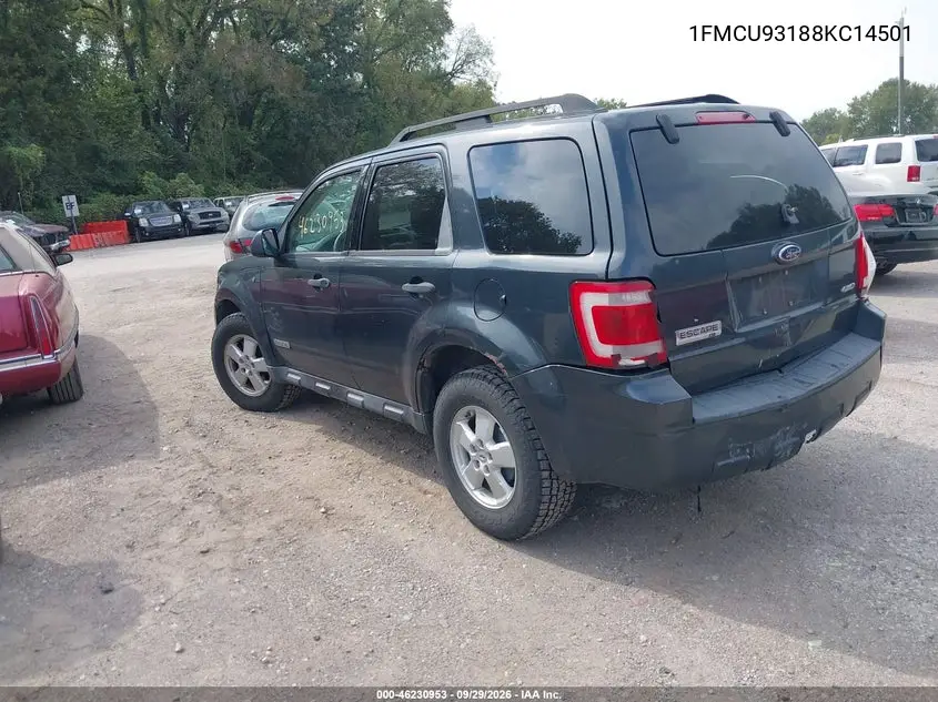 2008 FORD ESCAPE VIN 1FMCU93188KC14501 — фото 3