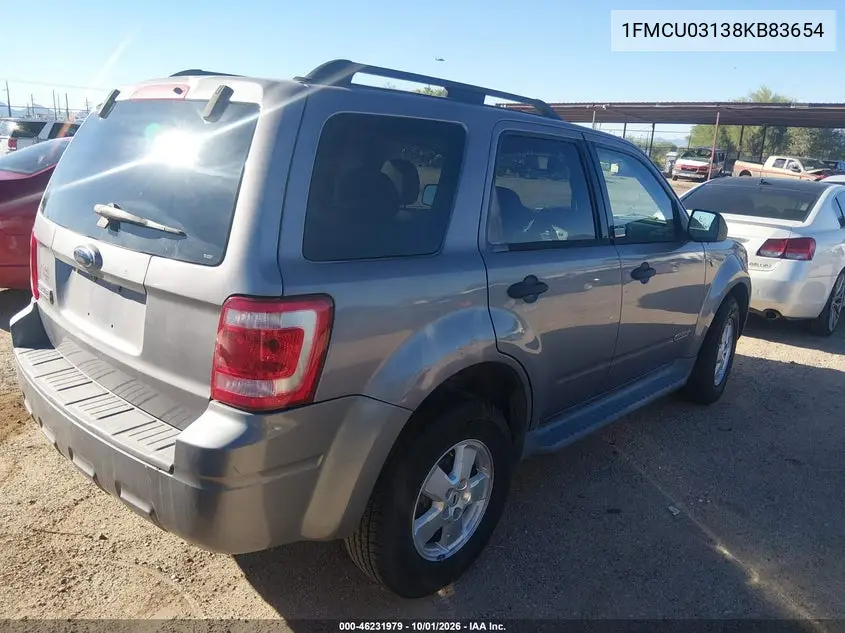 2008 FORD ESCAPE VIN 1FMCU03138KB83654 — фото 4