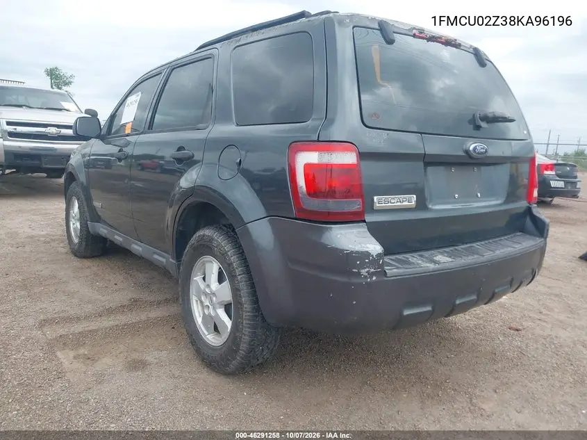 2008 FORD ESCAPE VIN 1FMCU02Z38KA96196 — фото 3