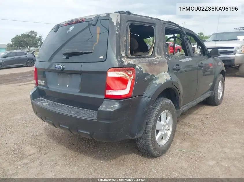 2008 FORD ESCAPE VIN 1FMCU02Z38KA96196 — фото 4
